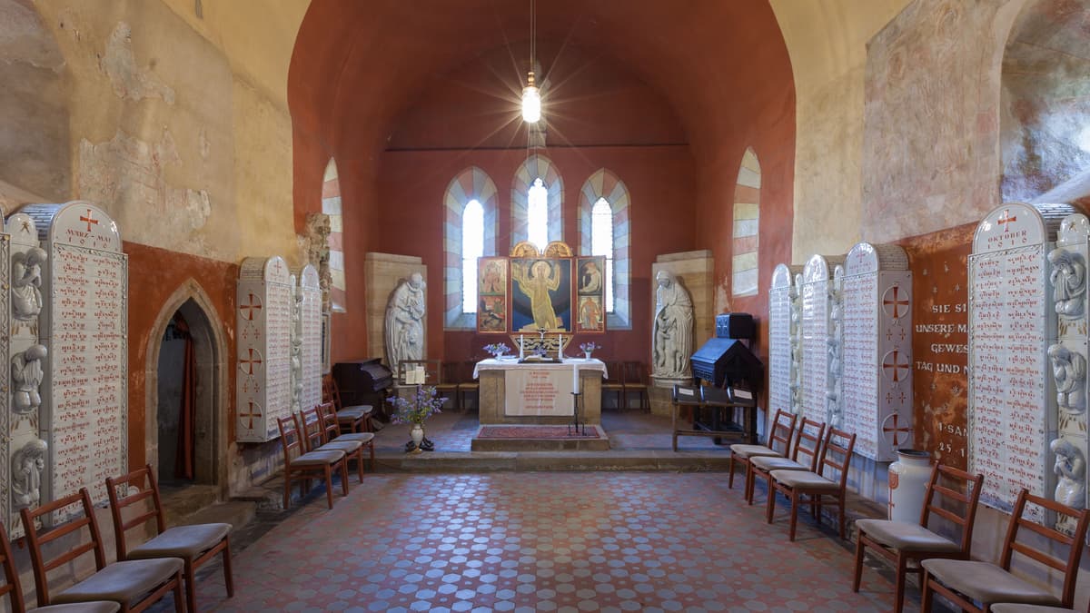 Chor d. Nikolaikirche/Altarbild von P. Börner