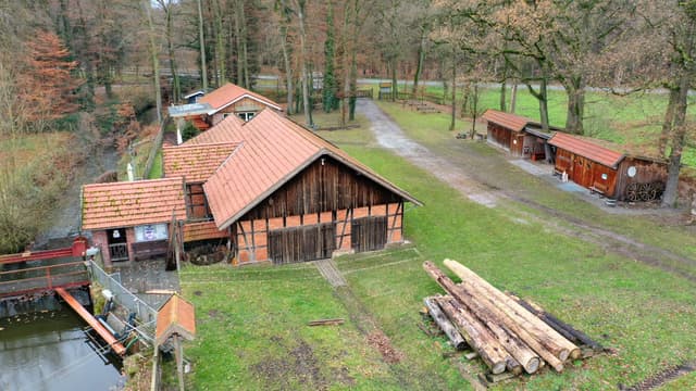 Mit Wasserkraft angetriebene Sägemühle Meier Osthoff
