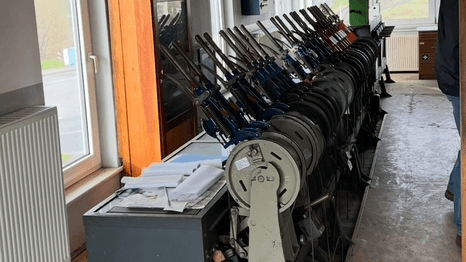 Hebelanlage im Stellwerk