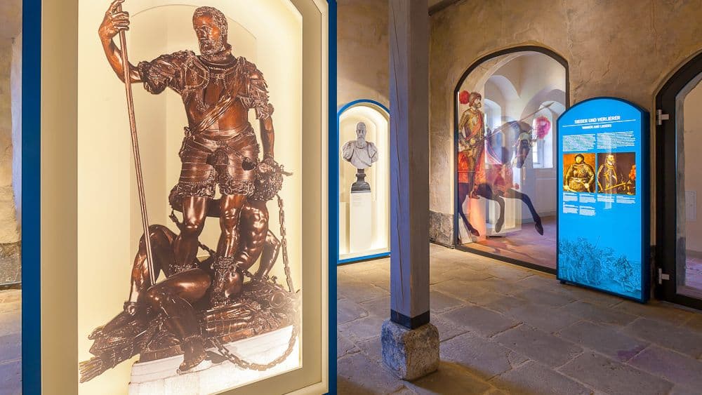 Blick in die Präsentation zur Schlacht bei Mühlberg