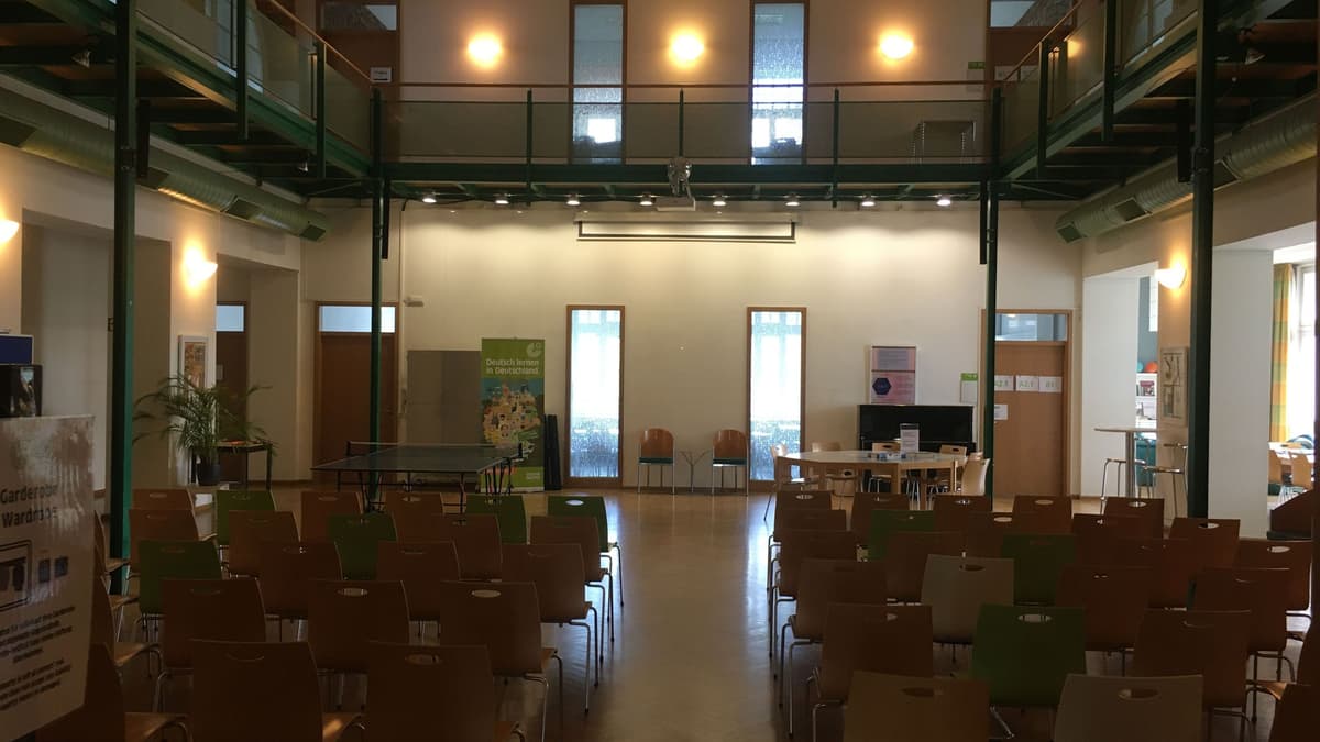 Goethe-Institut Dresden, Aula, Zustand 2026