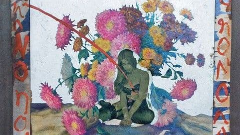 Boris Lurie, NO with Pinup and Flowers, 1963, Ausschnitt